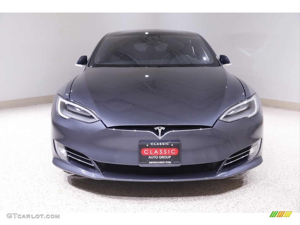 2020 Model S Long Range Plus - Midnight Silver Metallic / Black photo #2