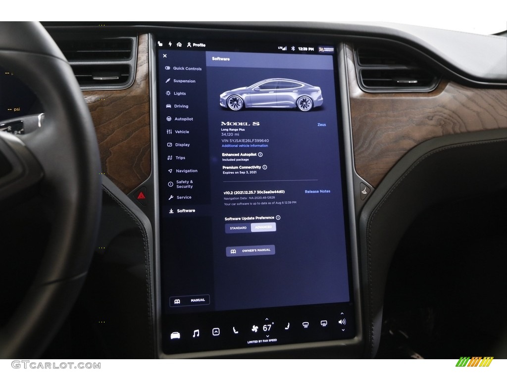2020 Tesla Model S Long Range Plus Controls Photo #142632818