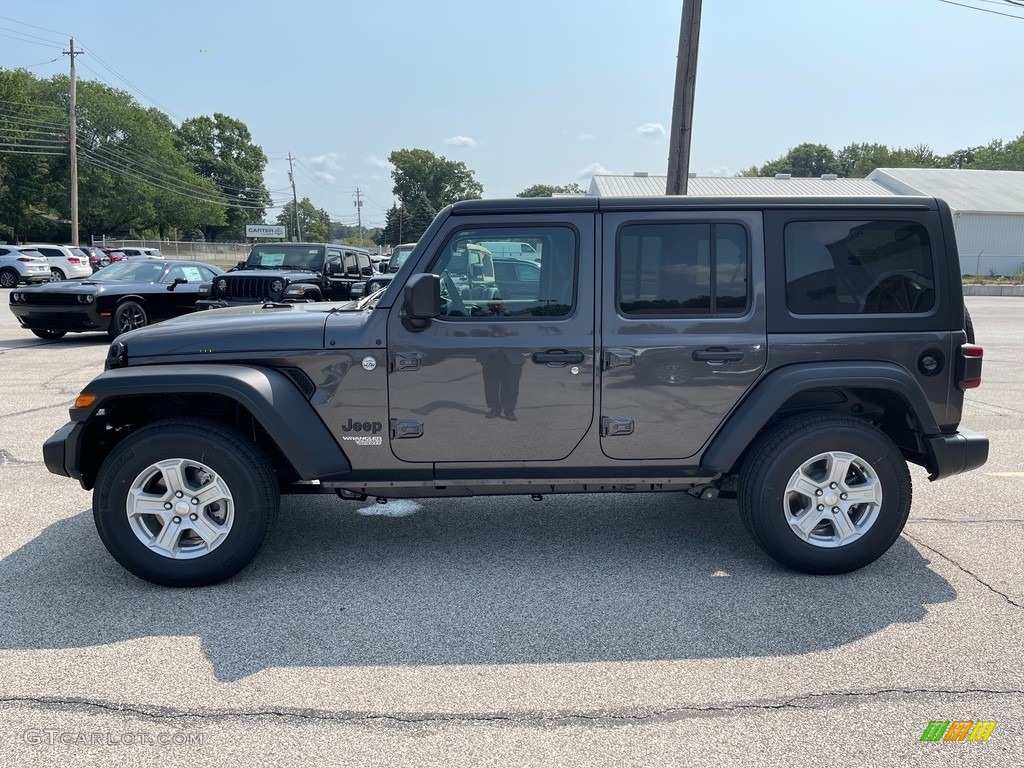 2021 Wrangler Unlimited Sport 4x4 - Granite Crystal Metallic / Black photo #3