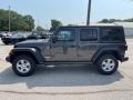 2021 Granite Crystal Metallic Jeep Wrangler Unlimited Sport 4x4  photo #3