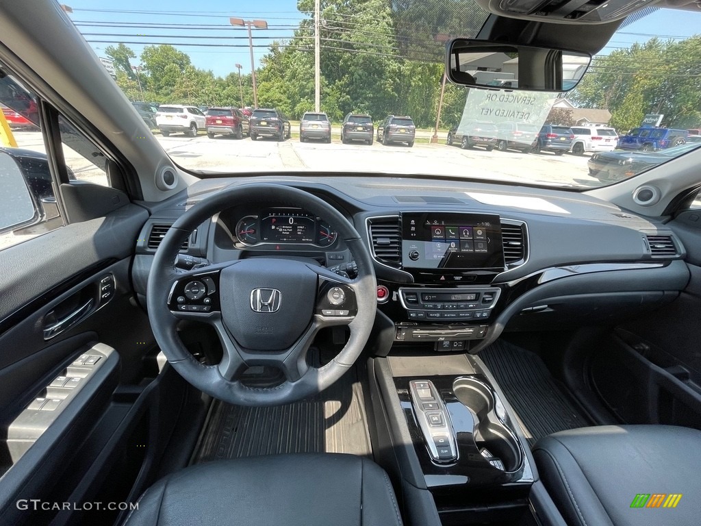 2021 Honda Pilot Touring AWD Black Dashboard Photo #142636571