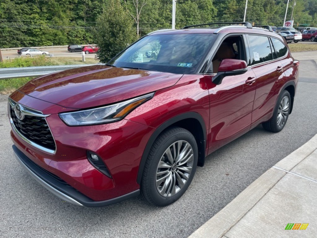 2021 Highlander Platinum AWD - Ruby Flare Pearl / Glazed Caramel photo #7