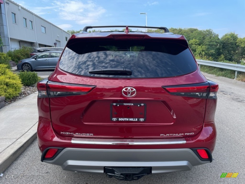 2021 Highlander Platinum AWD - Ruby Flare Pearl / Glazed Caramel photo #8