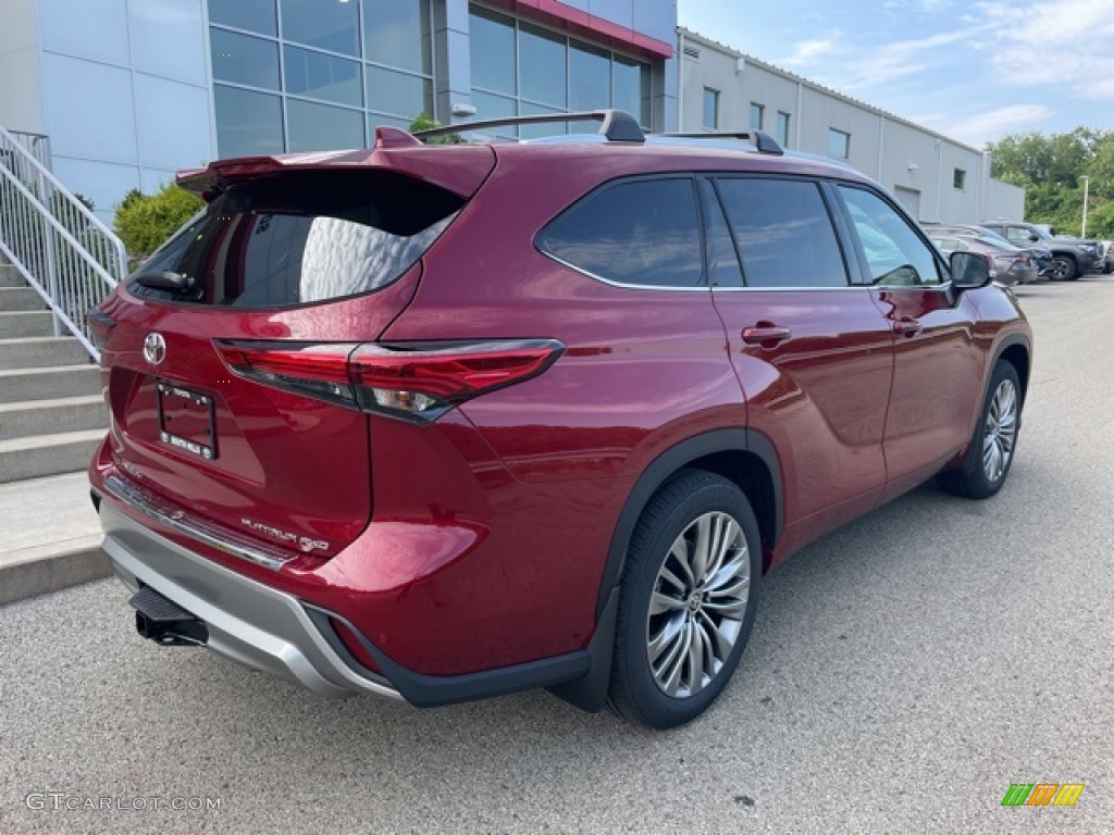 2021 Highlander Platinum AWD - Ruby Flare Pearl / Glazed Caramel photo #9