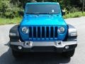 2021 Hydro Blue Pearl Jeep Wrangler Sport 4x4  photo #3