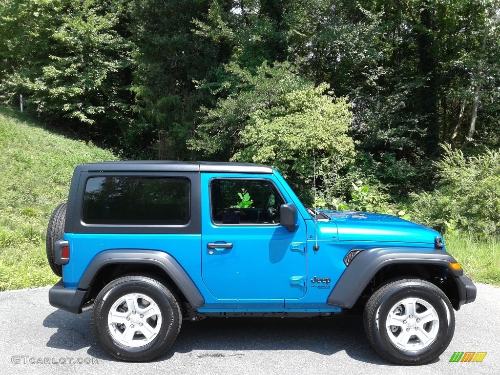 Hydro Blue Pearl 2021 Jeep Wrangler Sport 4x4 Exterior Photo #142637969
