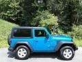 Hydro Blue Pearl 2021 Jeep Wrangler Sport 4x4 Exterior
