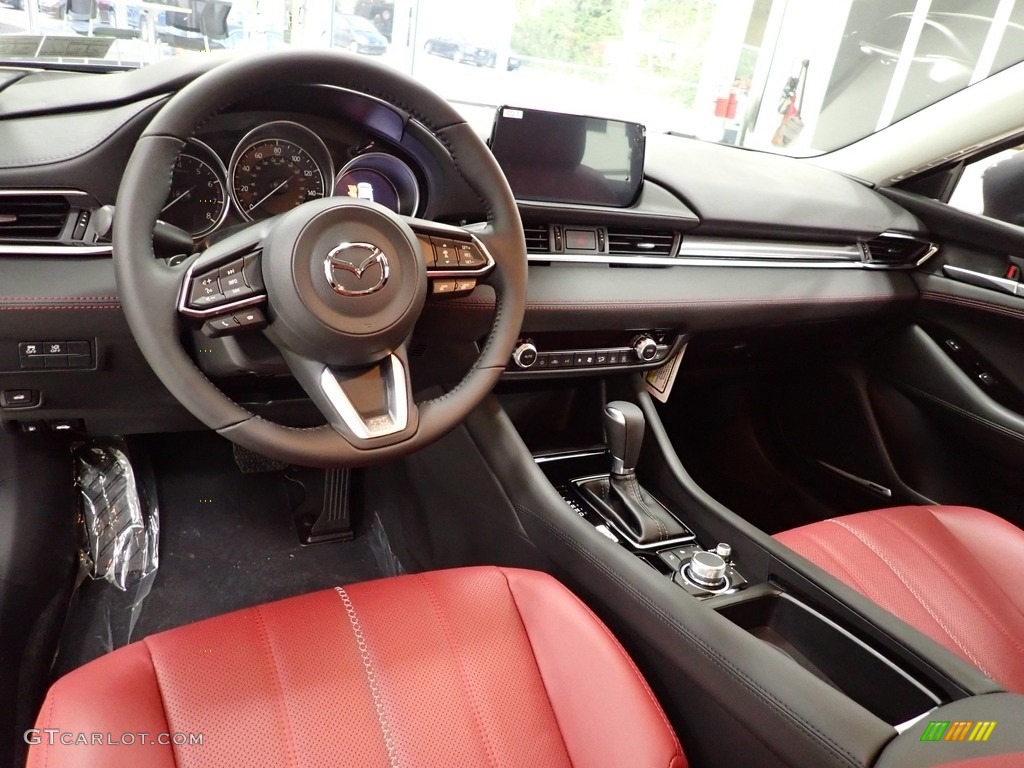 Red Interior 2021 Mazda Mazda6 Carbon Edition Photo #142638077