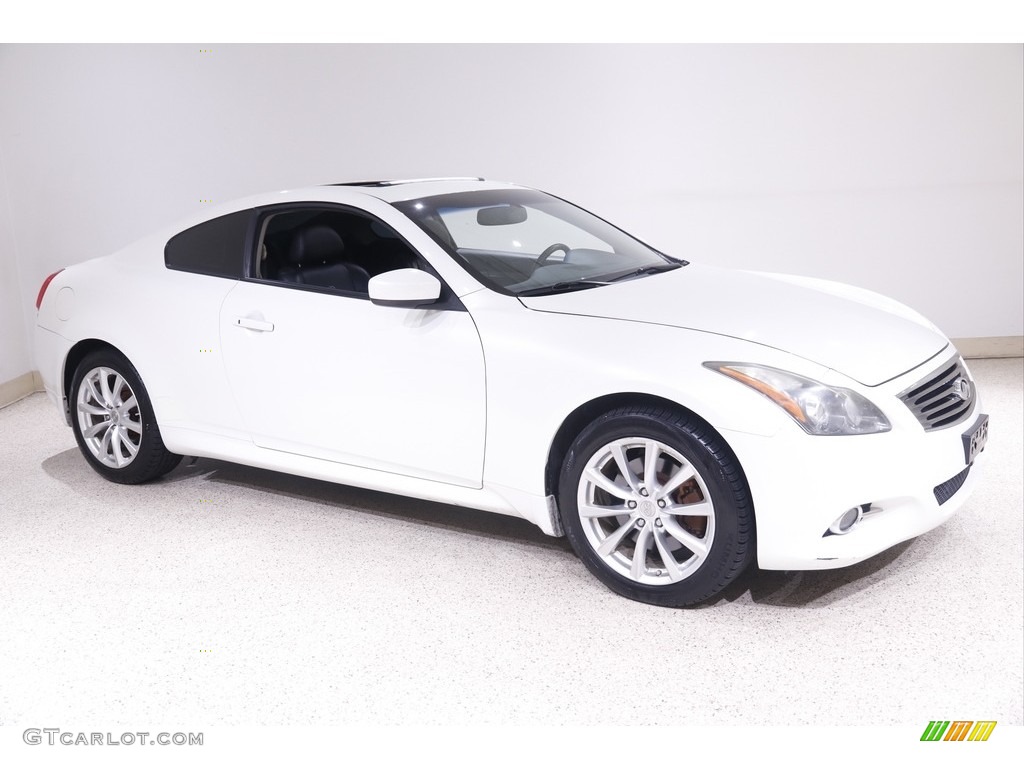 2011 G 37 x AWD Coupe - Moonlight White / Graphite photo #1