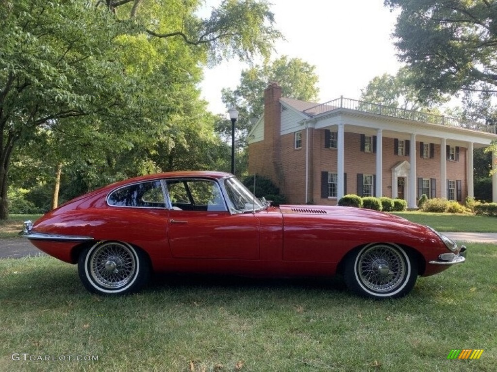 Carmen Red 1964 Jaguar E-Type XKE 3.8 Fixed Head Coupe Exterior Photo #142639860