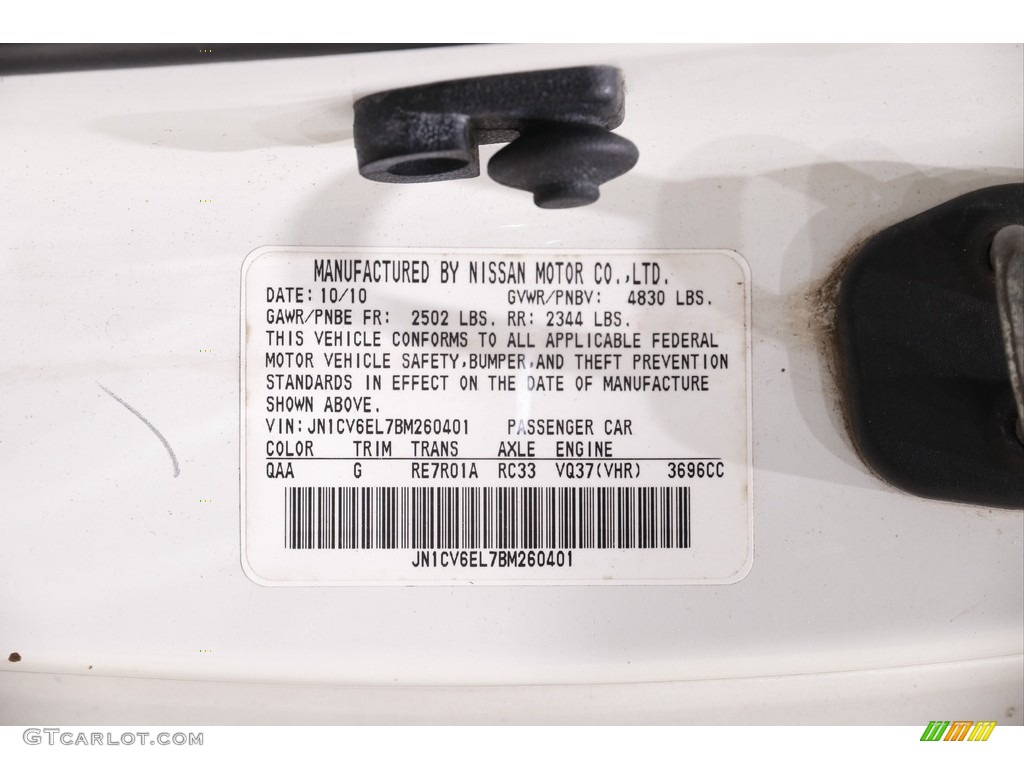 2011 G 37 x AWD Coupe - Moonlight White / Graphite photo #18