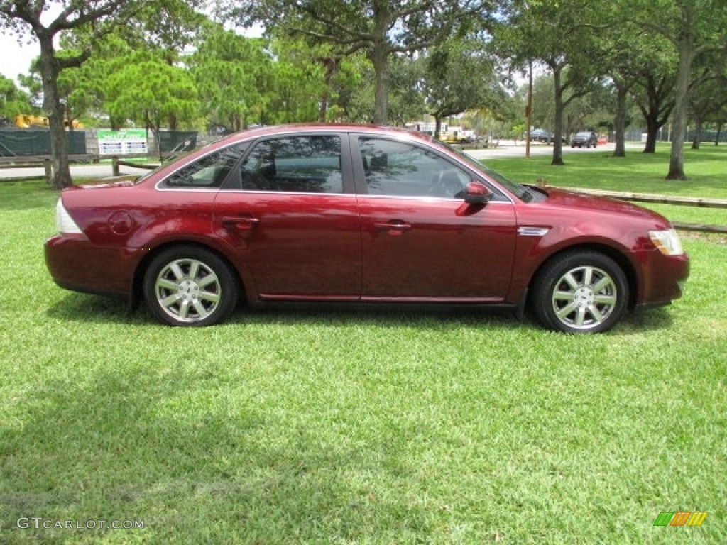 2008 Taurus SEL - Merlot Metallic / Camel photo #3