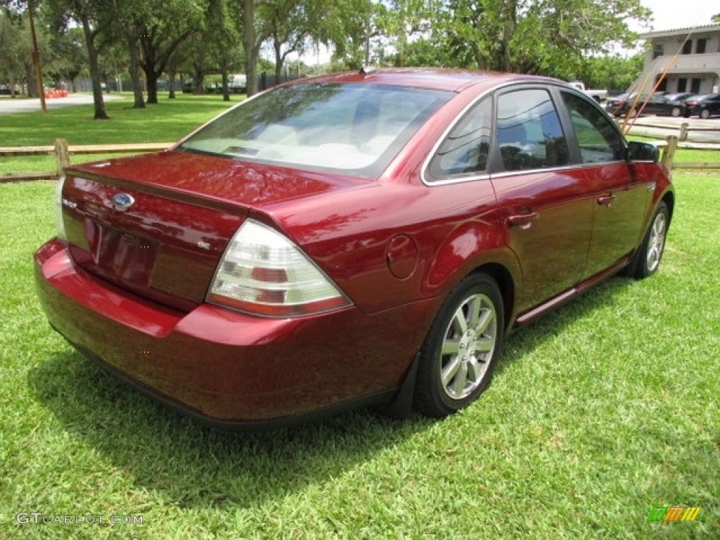 2008 Taurus SEL - Merlot Metallic / Camel photo #5