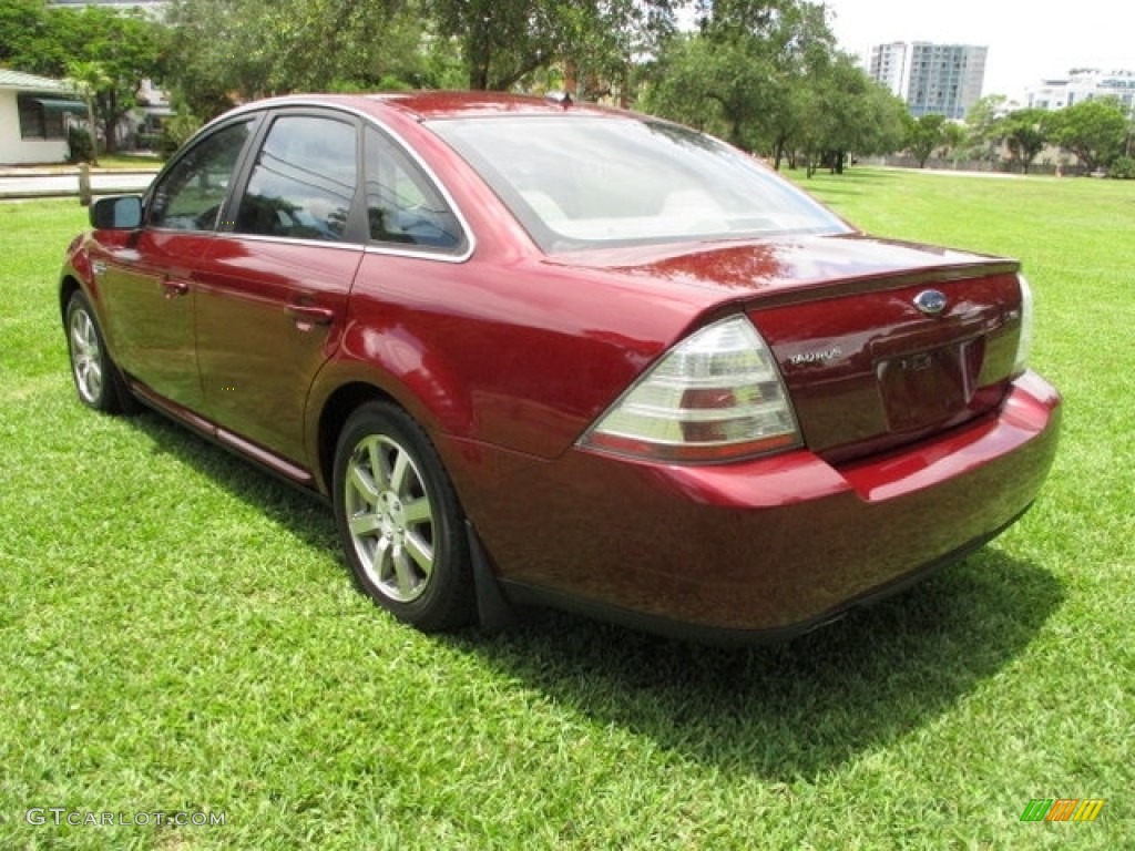 2008 Taurus SEL - Merlot Metallic / Camel photo #9