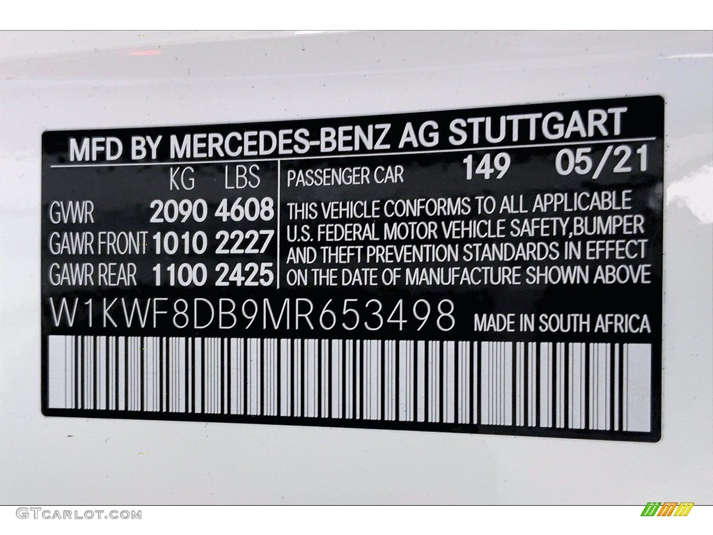 2021 C 300 Sedan - Polar White / Black photo #11