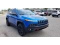 2018 Hydro Blue Pearl Jeep Cherokee Trailhawk 4x4  photo #2