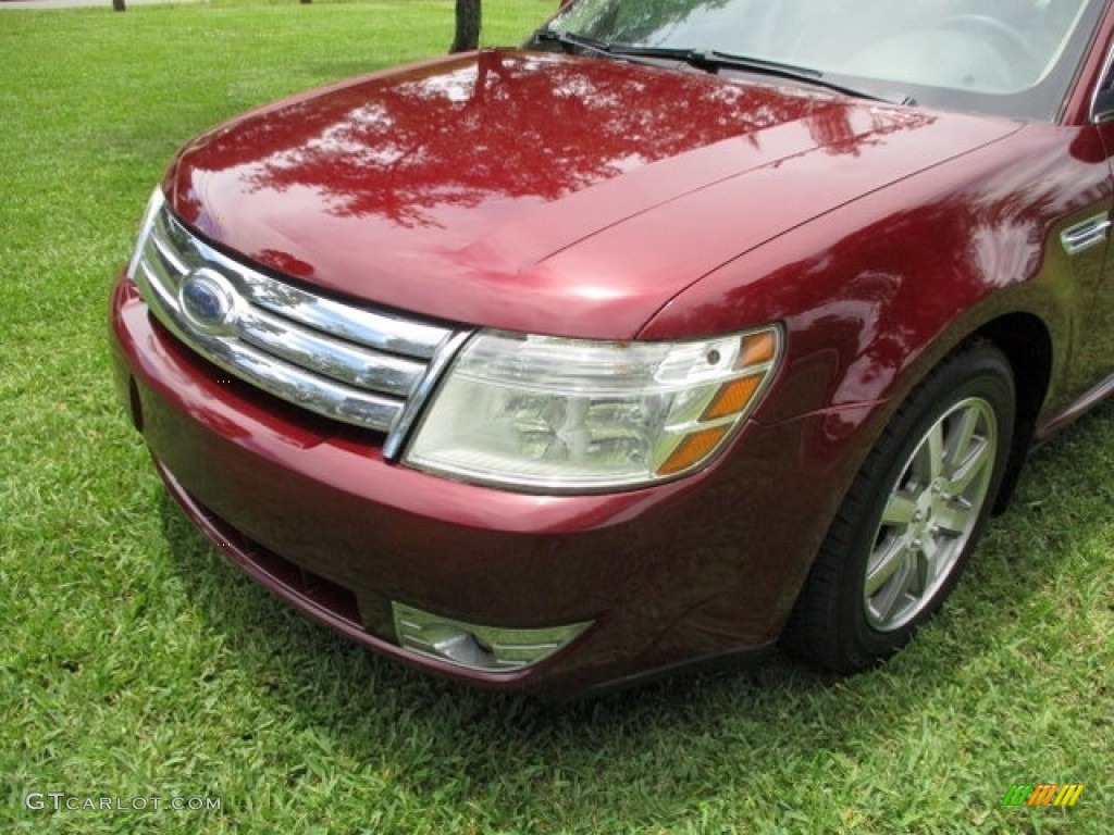 2008 Taurus SEL - Merlot Metallic / Camel photo #54