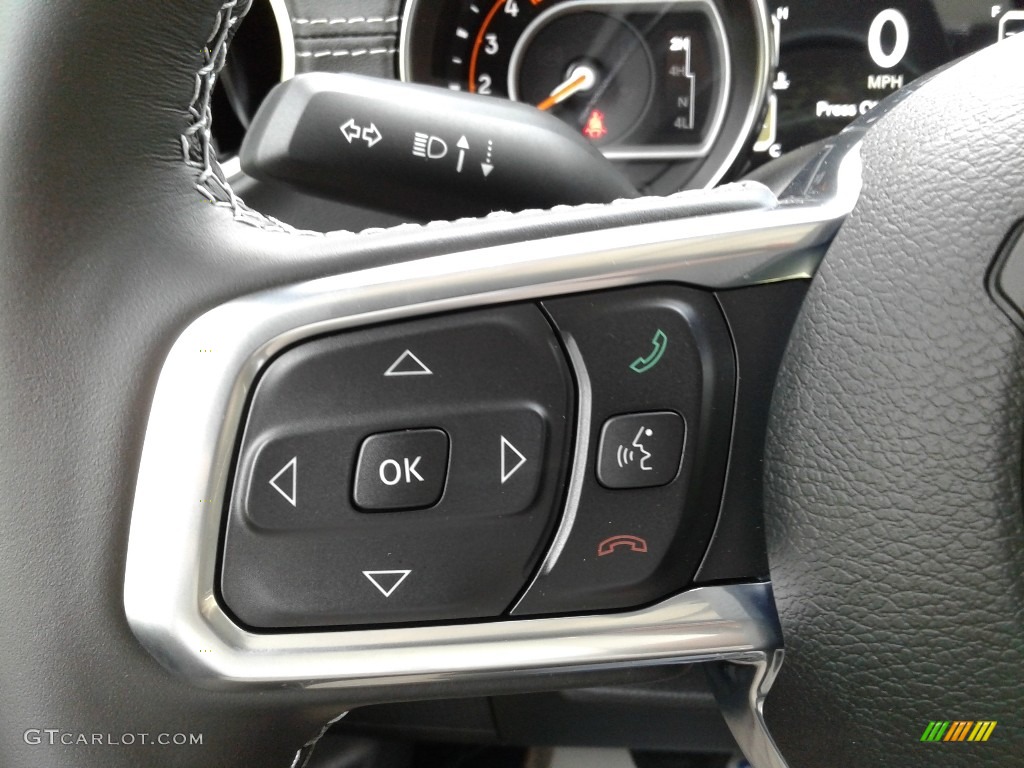 2021 Jeep Gladiator Overland 4x4 Black Steering Wheel Photo #142646155