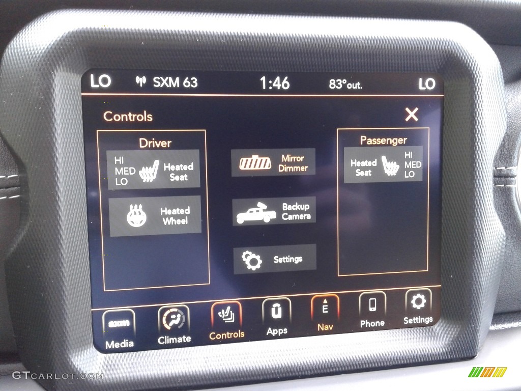2021 Jeep Gladiator Overland 4x4 Controls Photo #142646332
