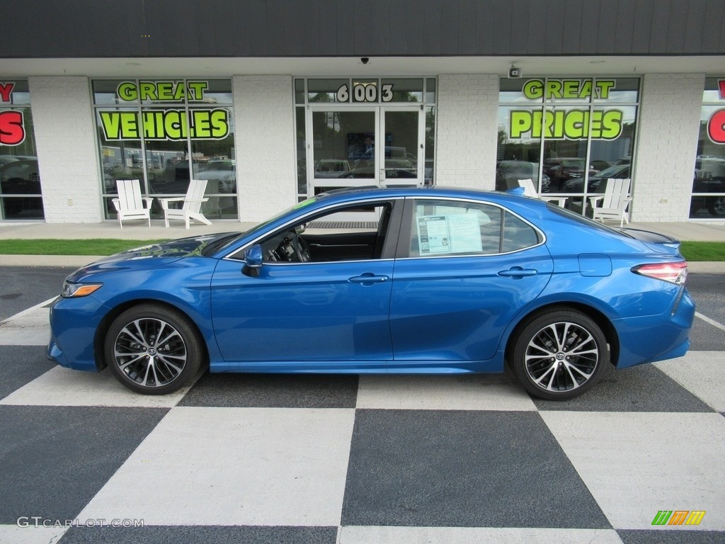 2019 Camry SE - Blue Streak Metallic / Ash photo #1