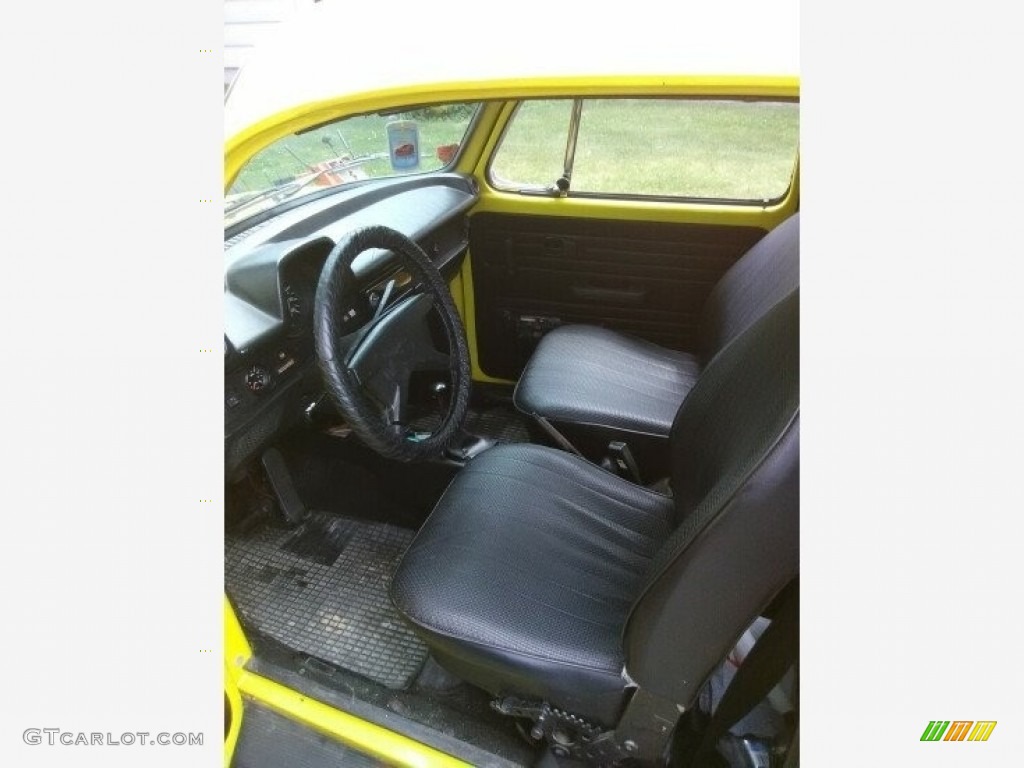 Black Interior 1973 Volkswagen Beetle Coupe Photo #142647772