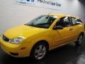 2006 Screaming Yellow Ford Focus ZX3 SES Hatchback  photo #2
