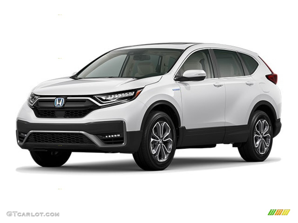 2021 CR-V EX-L AWD Hybrid - Platinum White Pearl / Ivory photo #37