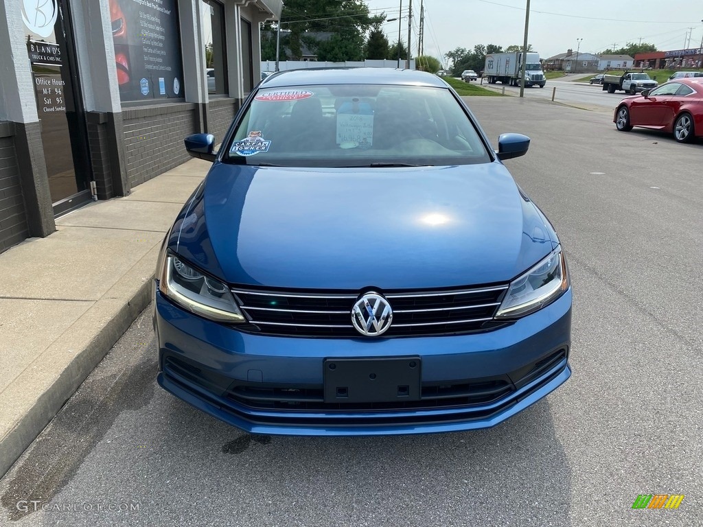 2018 Jetta S - Silk Blue Metallic / Black/Palladium Gray photo #3