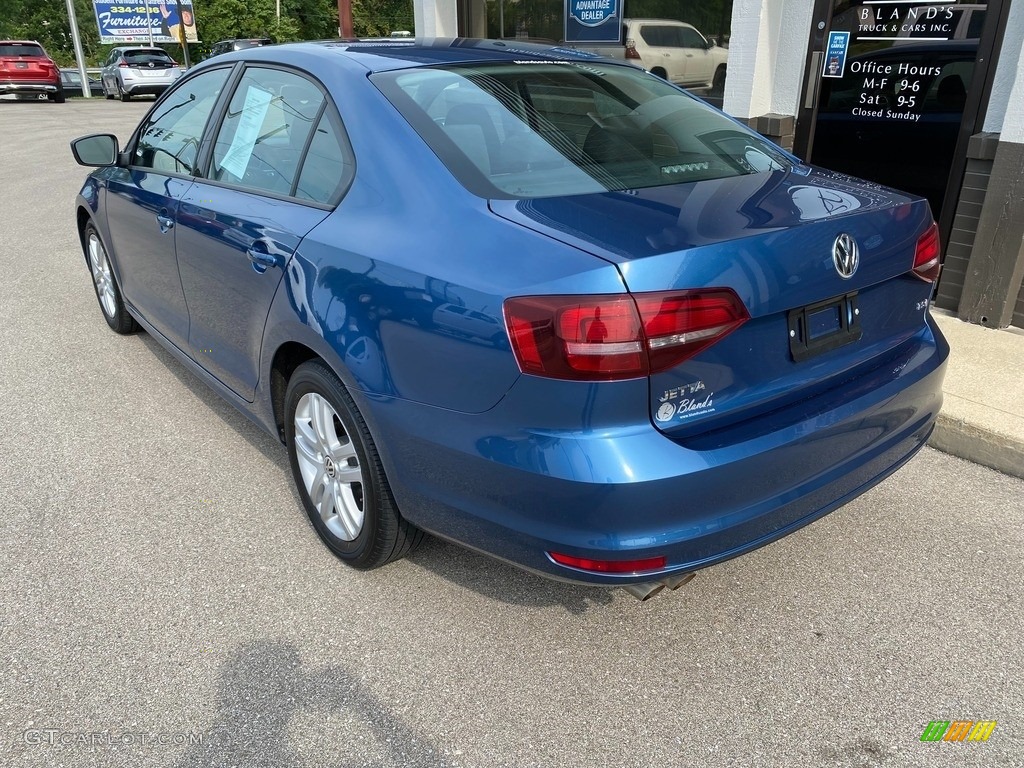 2018 Jetta S - Silk Blue Metallic / Black/Palladium Gray photo #7