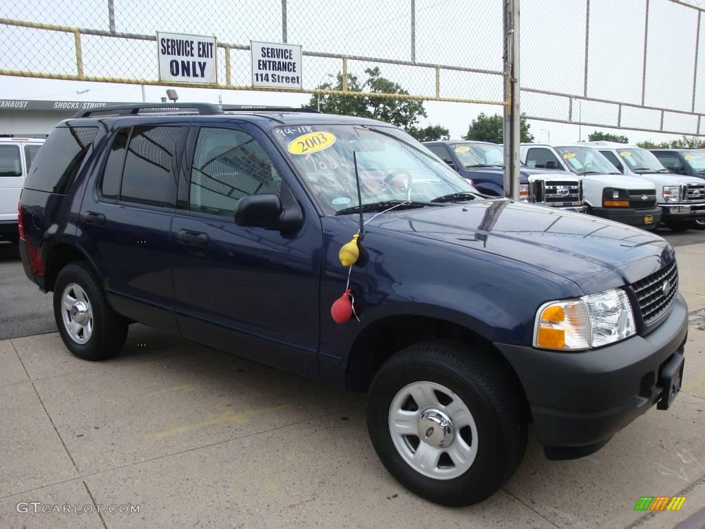 2003 Explorer XLS 4x4 - True Blue Metallic / Midnight Gray photo #3