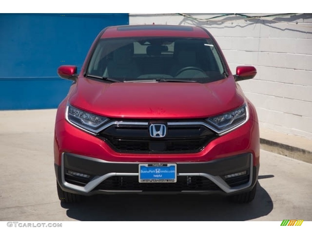 2021 CR-V EX AWD Hybrid - Radiant Red Metallic / Gray photo #3