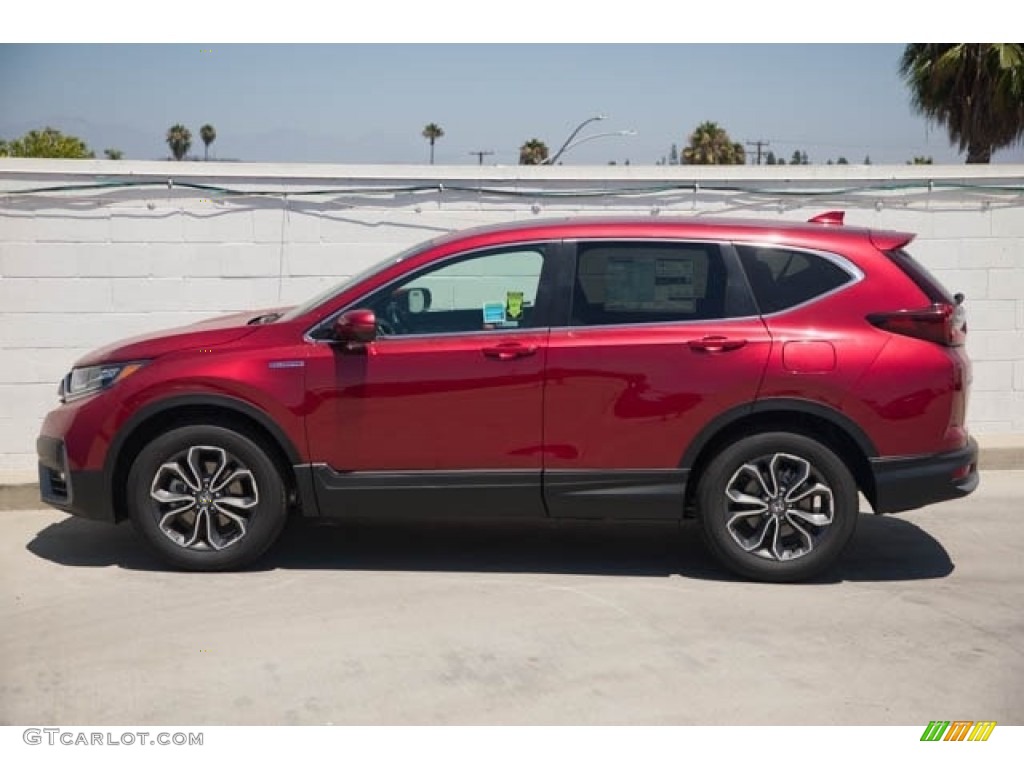 2021 CR-V EX AWD Hybrid - Radiant Red Metallic / Gray photo #4