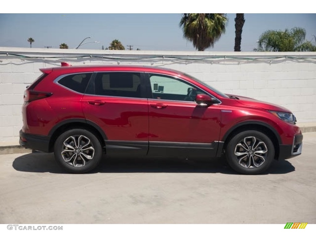 2021 CR-V EX AWD Hybrid - Radiant Red Metallic / Gray photo #6