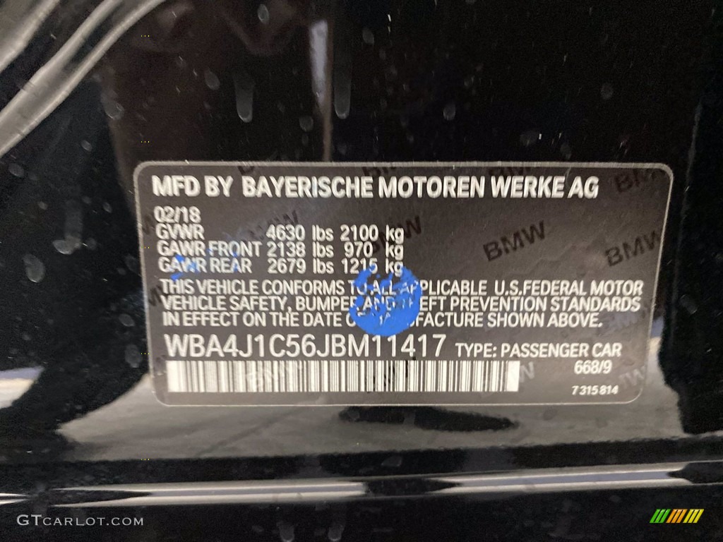 2018 4 Series 430i Gran Coupe - Jet Black / Black photo #38