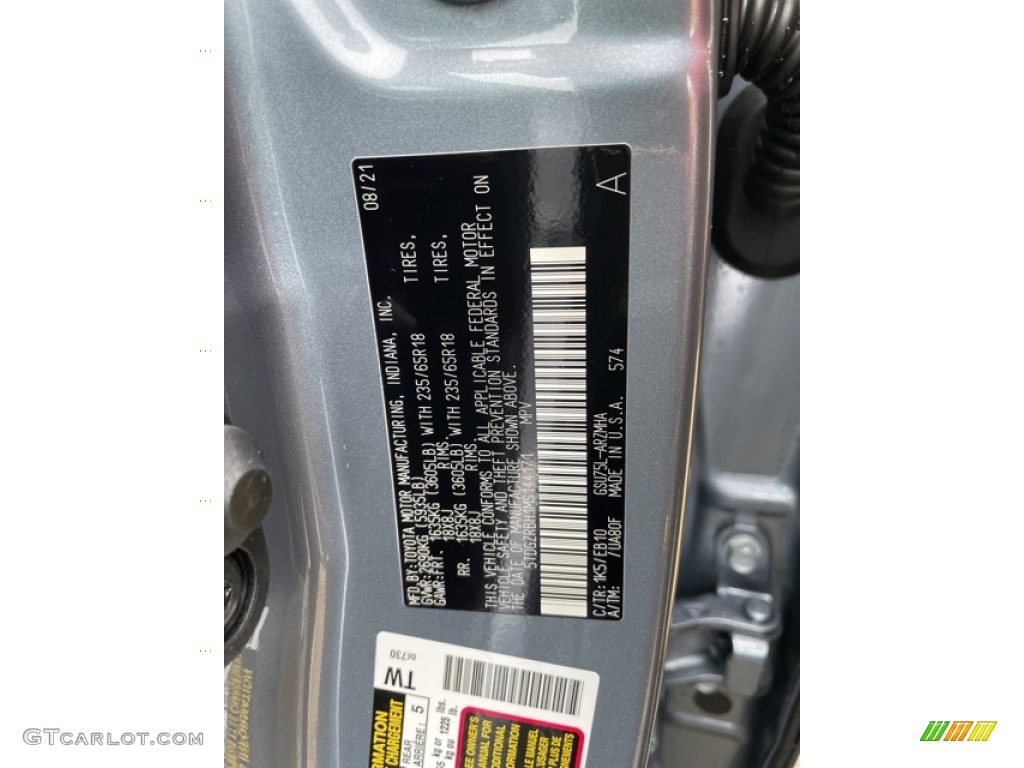 2021 Highlander Color Code 1K5 for Moon Dust Photo #142651411