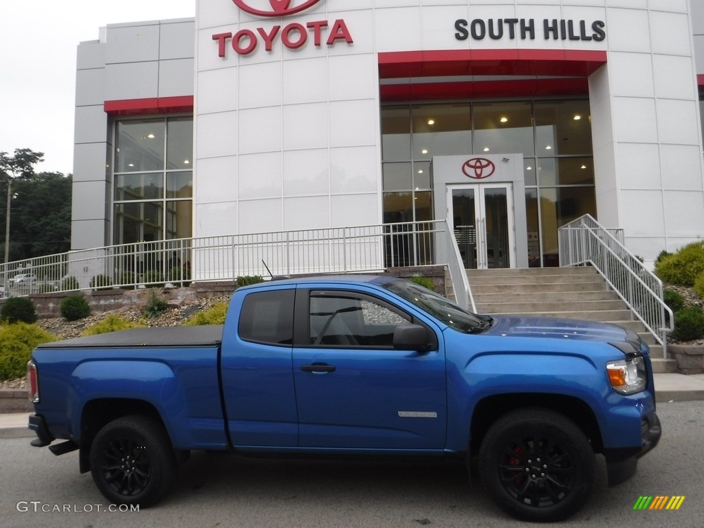 2021 Canyon Elevation Extended Cab 4WD - Dynamic Blue Metallic / Jet Black/Dark Ash photo #2