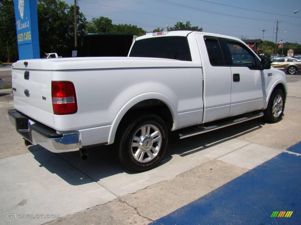 2004 F150 Lariat SuperCab - Oxford White / Black photo #6