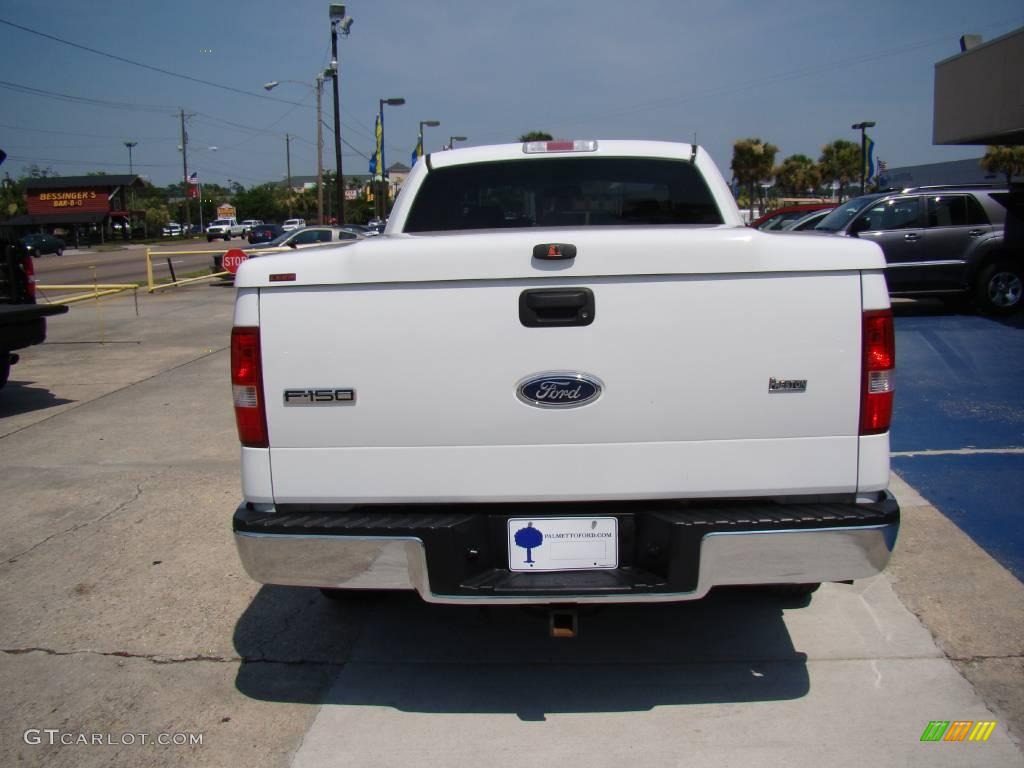 2004 F150 Lariat SuperCab - Oxford White / Black photo #7