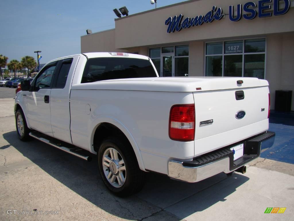 2004 F150 Lariat SuperCab - Oxford White / Black photo #8