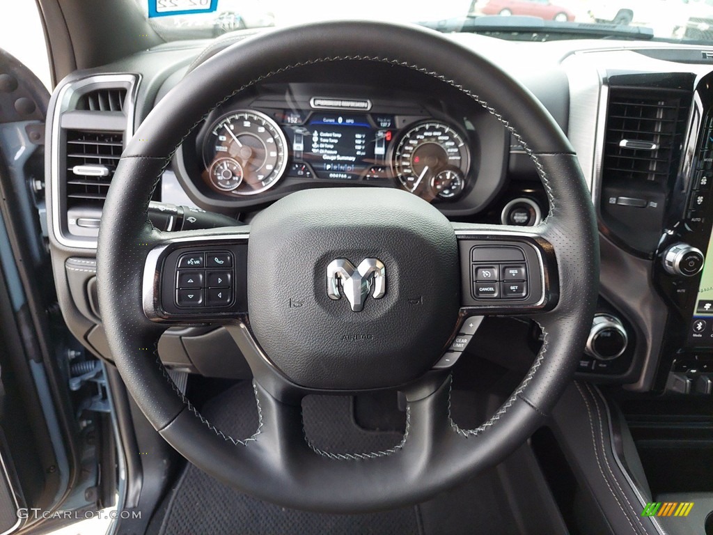 2021 Ram 2500 Power Wagon Crew Cab 4x4 Mountain Brown/Black Steering Wheel Photo #142651837