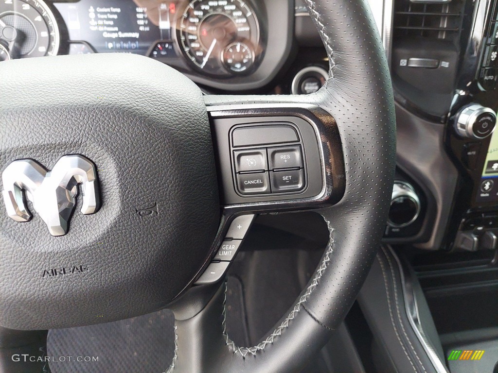 2021 Ram 2500 Power Wagon Crew Cab 4x4 Mountain Brown/Black Steering Wheel Photo #142651891