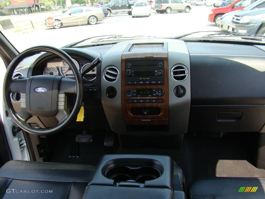 2004 F150 Lariat SuperCab - Oxford White / Black photo #15