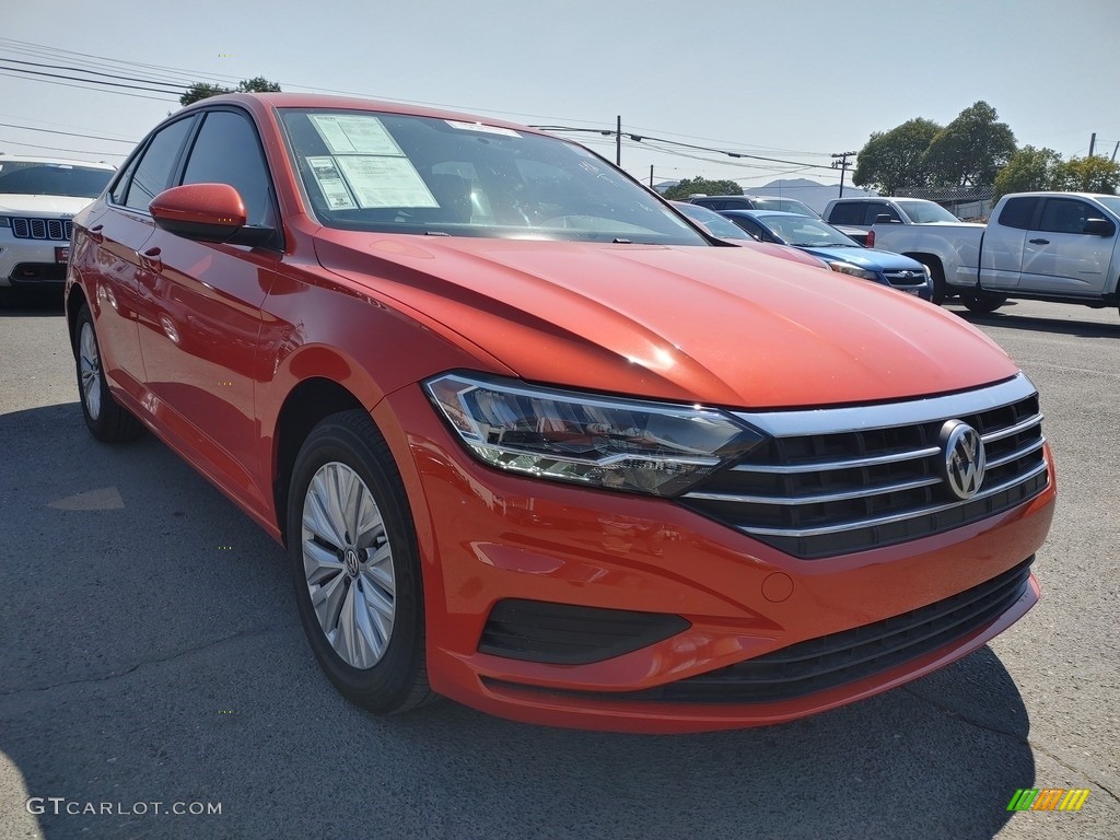 2019 Jetta S - Habanero Orange / Storm Gray photo #1