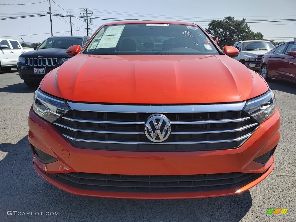 2019 Jetta S - Habanero Orange / Storm Gray photo #2