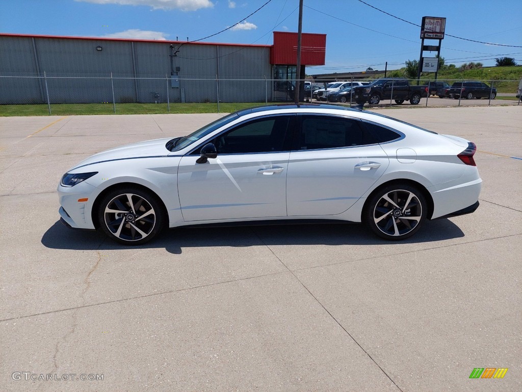 Quartz White 2022 Hyundai Sonata SEL Plus Exterior Photo #142657259