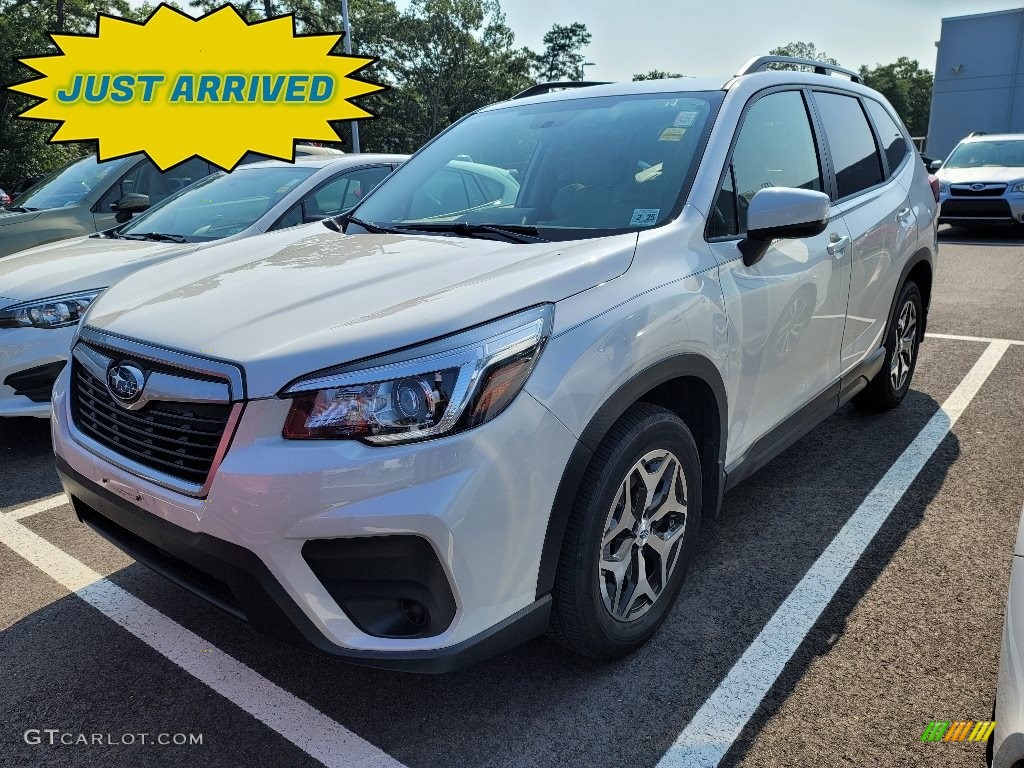 2020 Forester 2.5i Premium - Crystal White Pearl / Gray photo #1
