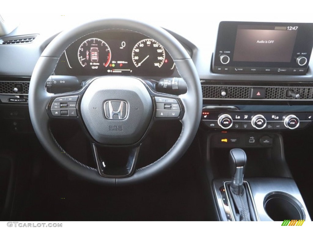 2022 Honda Civic EX Sedan Black Dashboard Photo #142657373