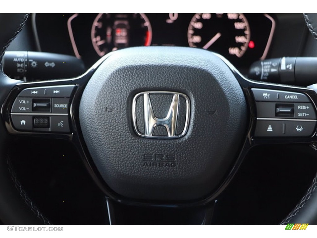 2022 Honda Civic EX Sedan Black Steering Wheel Photo #142657448