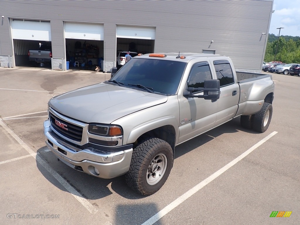 2003 Sierra 3500 SLT Crew Cab 4x4 Dually - Pewter Metallic / Dark Pewter photo #1