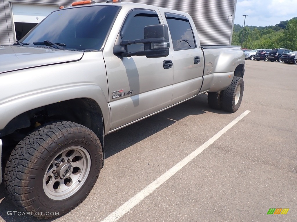 2003 Sierra 3500 SLT Crew Cab 4x4 Dually - Pewter Metallic / Dark Pewter photo #7